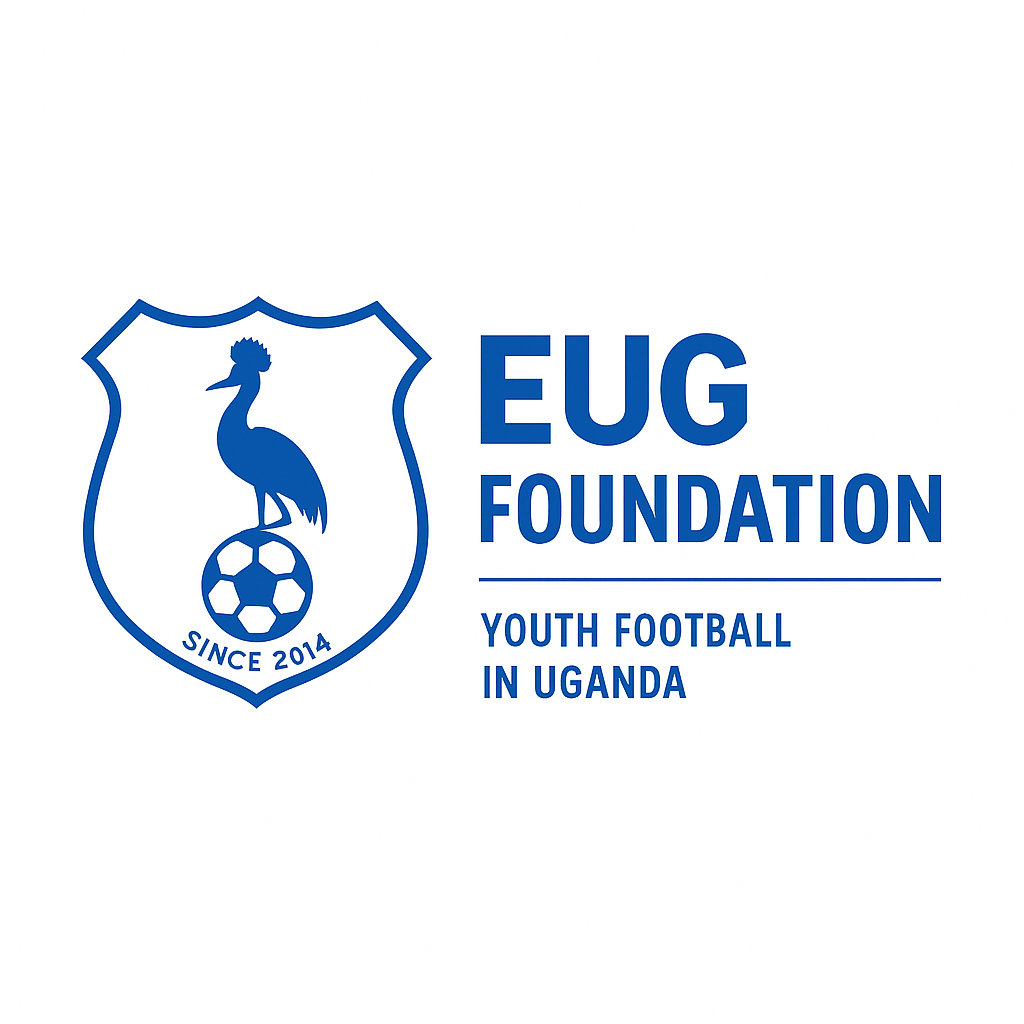 EUG Foundation crest — Everton-style tower & Ugandan crane, football, Since 2014